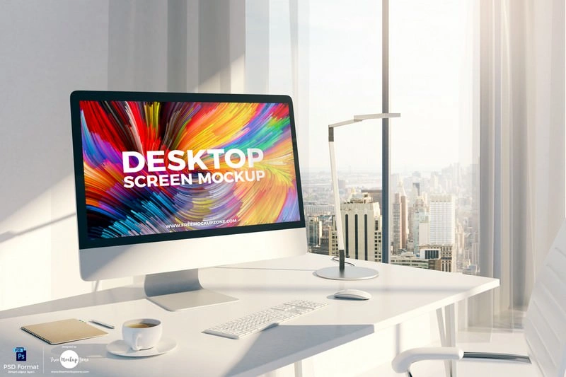 Designer Desktop Screen Mockup