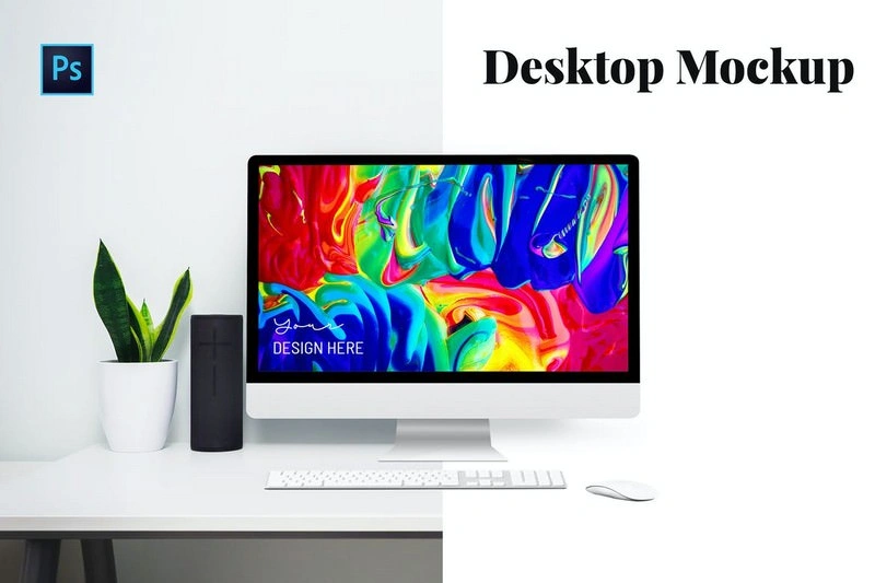 Desktop Mockup Graphics Presentation