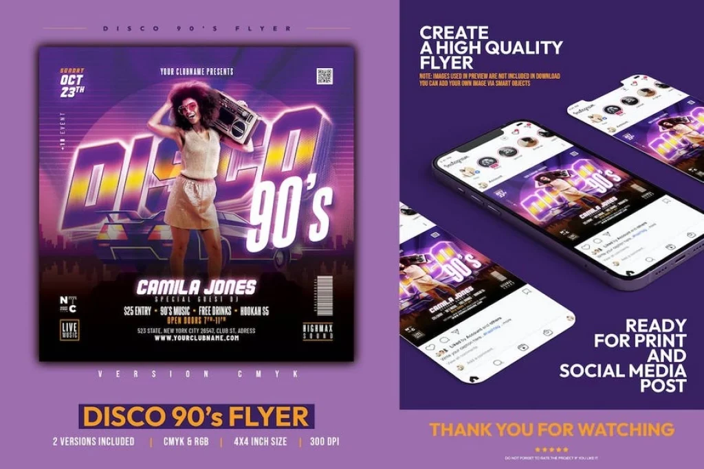 Disco 90's Flyer
