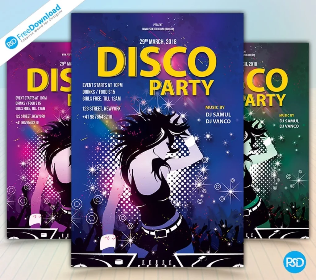 Disco Party Flyer Template