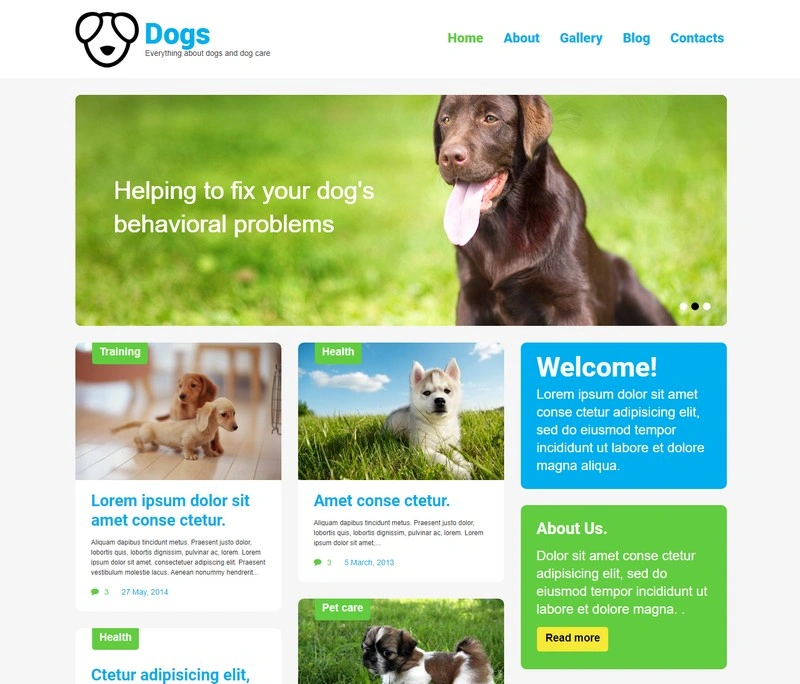 Dog Responsive PHP Theme