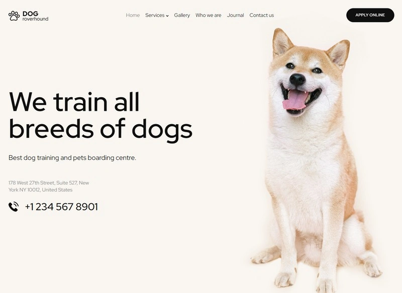 Dog Roverhound - Dog Training php Theme