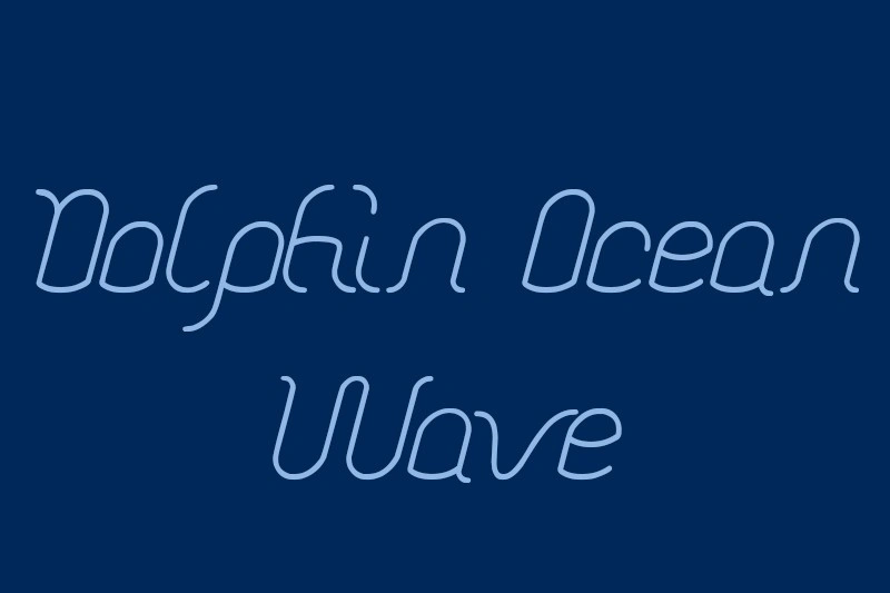 Dolphin Ocean Wave Font