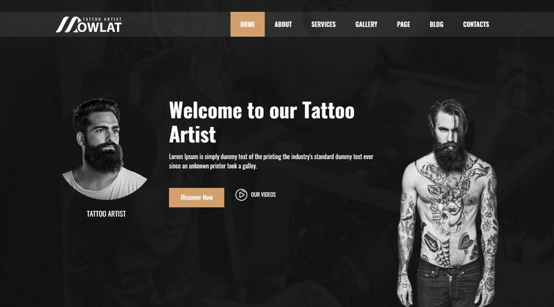 Dowlat - Inkd, Tattoo HTML Template