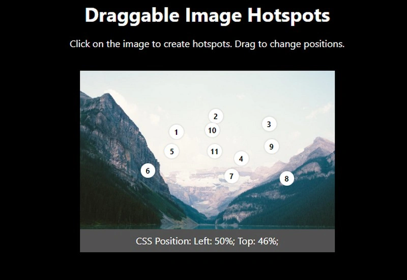Draggable Image Hotspots