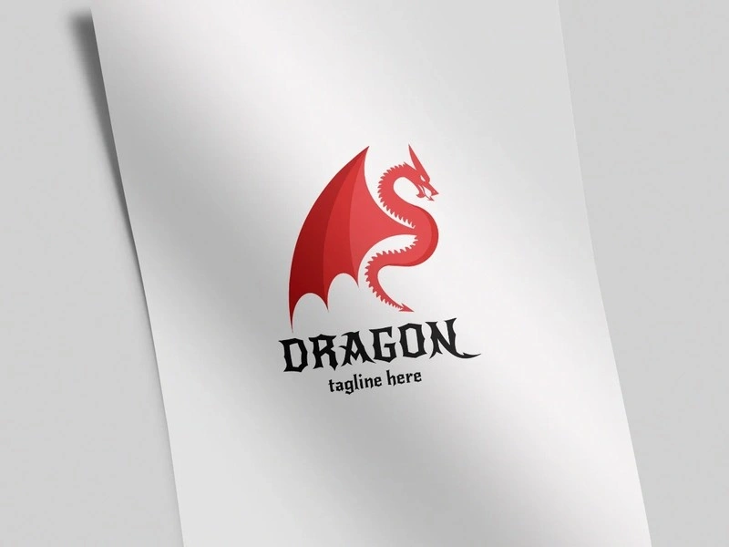Dragon Logo Template PSD
