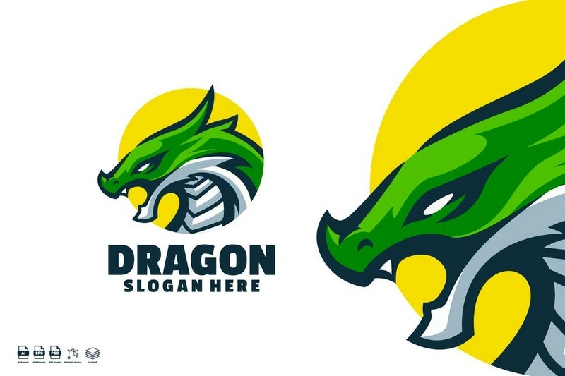 Dragon Logo Vector Template
