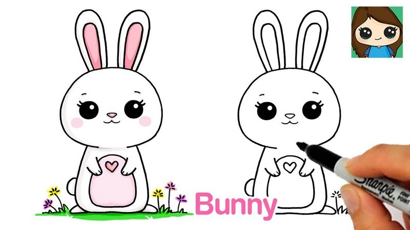 Draw a Bunny Easy Spring
