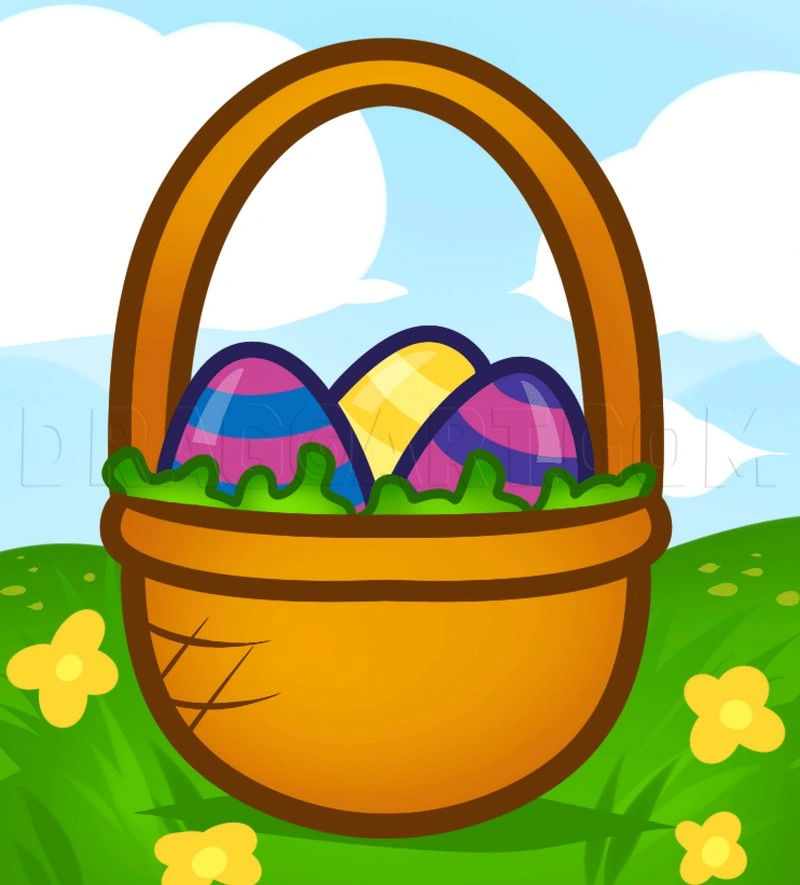 Draw an Easter Basket for Kids
