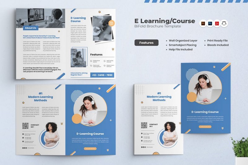 E-Learning Course Bifold Brochure