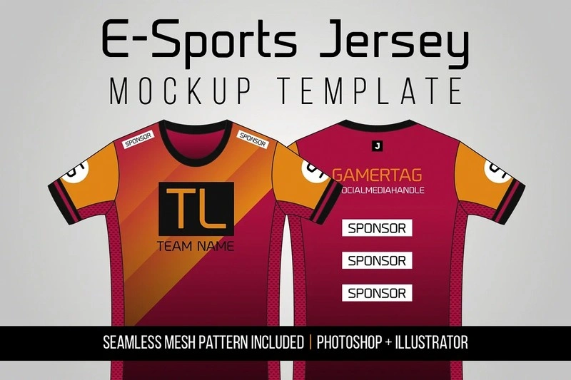 E-Sports Jersey Mockup Template