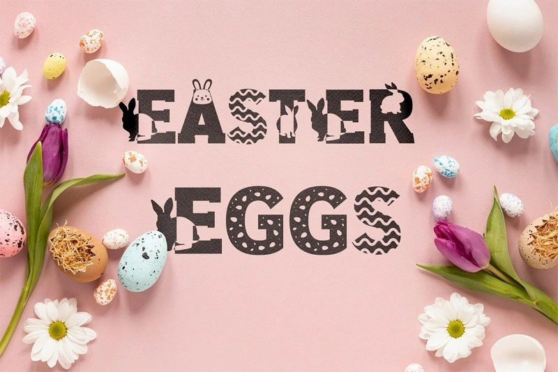 Easter Silhouette Decorative Font