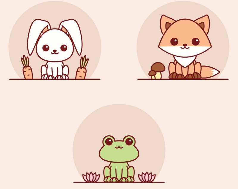 Easy Kawaii Animals in Adobe Illustrator