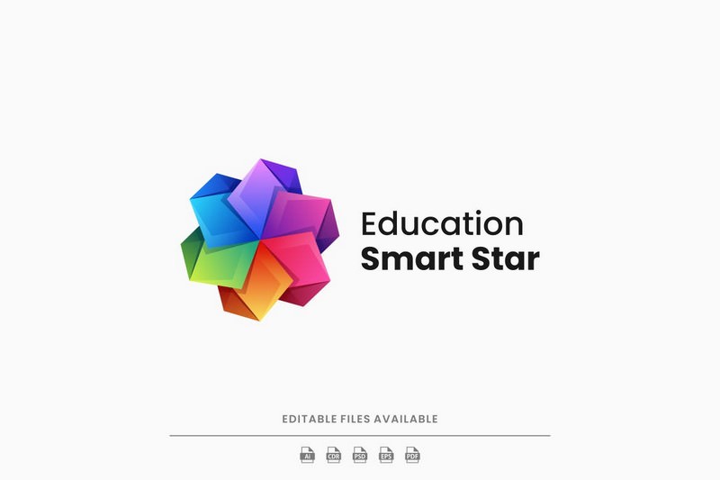 Education Gradient Colorful Logo