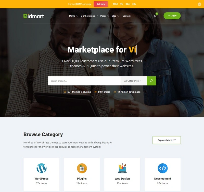 Eidmart Digital Marketplace WordPress Theme