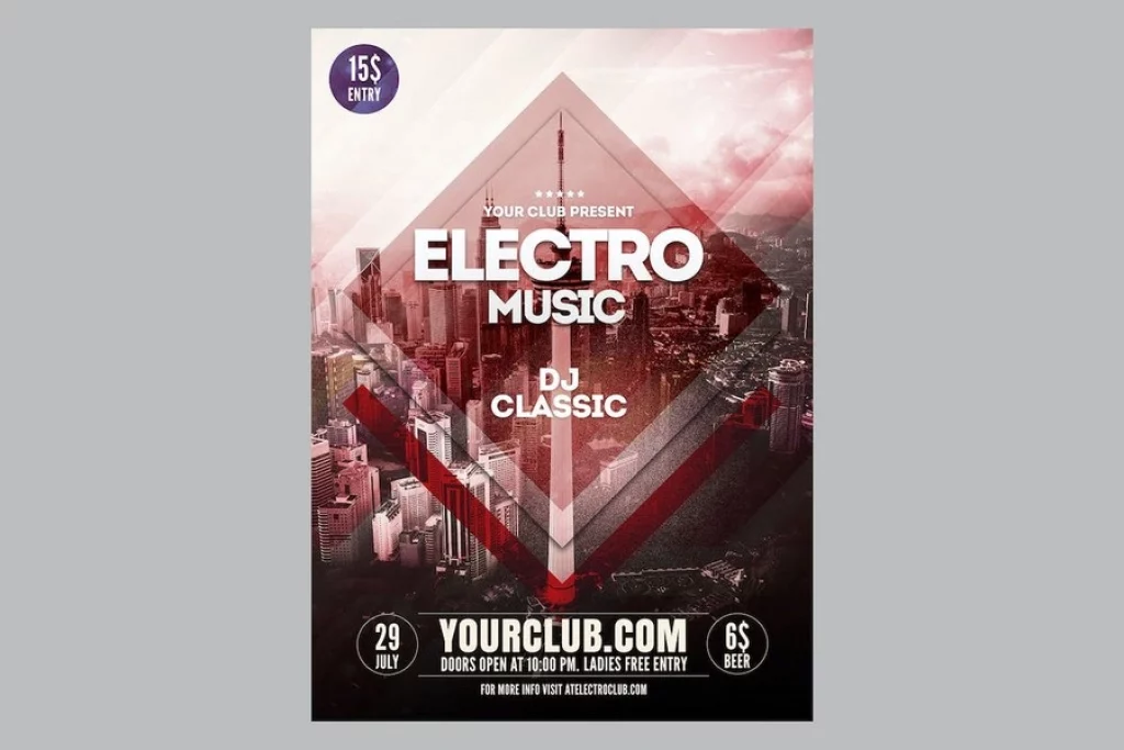 Electro Music Flyer Poster