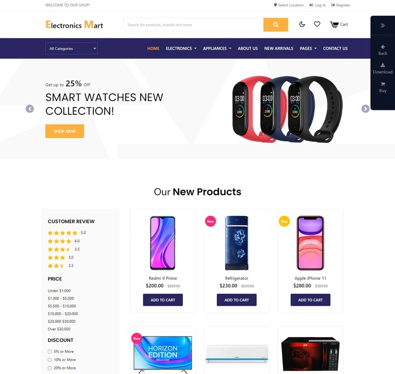Electronics Mart eCommerce Website Template