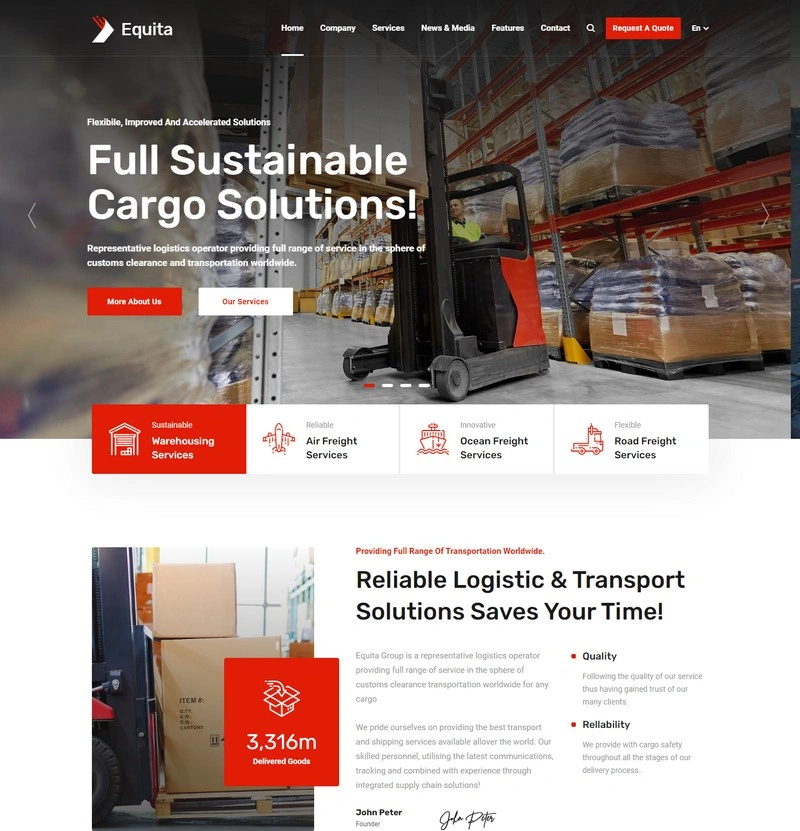 Equita - Logistics Cargo HTML Template