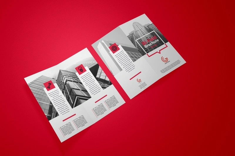 Executive Bi-Fold Brochure Mock-up PSD