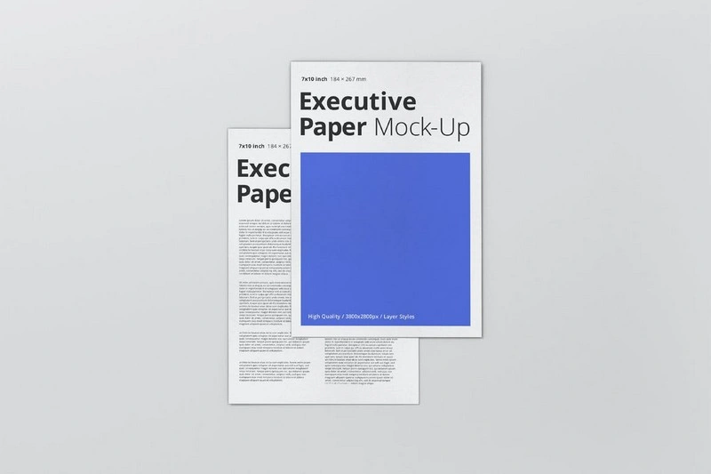 Executive Paper Mockup - 7x10