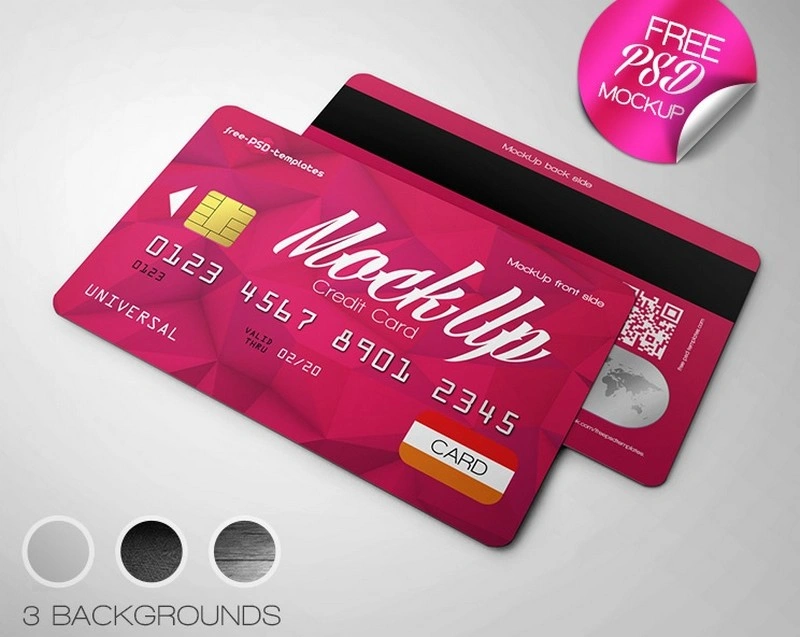 FREE CREDIT CARD MOCK-UP IN PSD