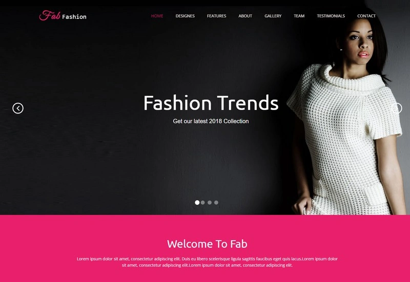 Fab Fashion Responsive HTML5 Web Template
