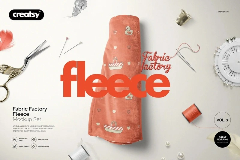 Fabric Factory v.7 Fleece Mockup Set