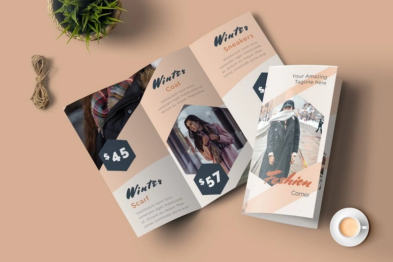 Fashion Trends Trifold Brochure template 