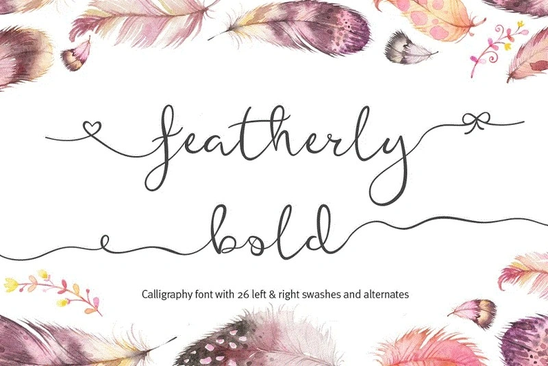 Featherly Bold - Wedding Swash Font