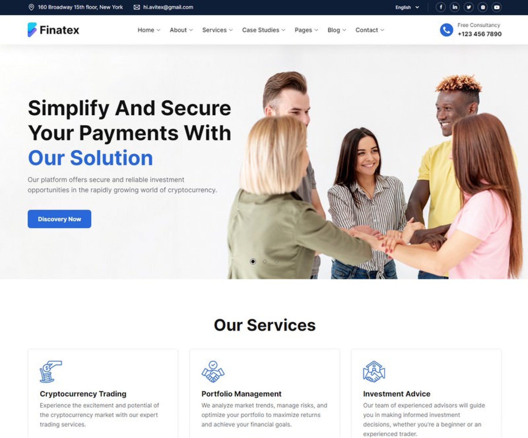 31 Best Consulting Website Templates 2024 Templatefor   Finatex Finance Consulting HTML Template 2048x1702 