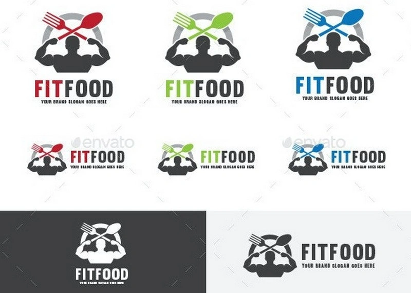 Fitness Food Logo template
