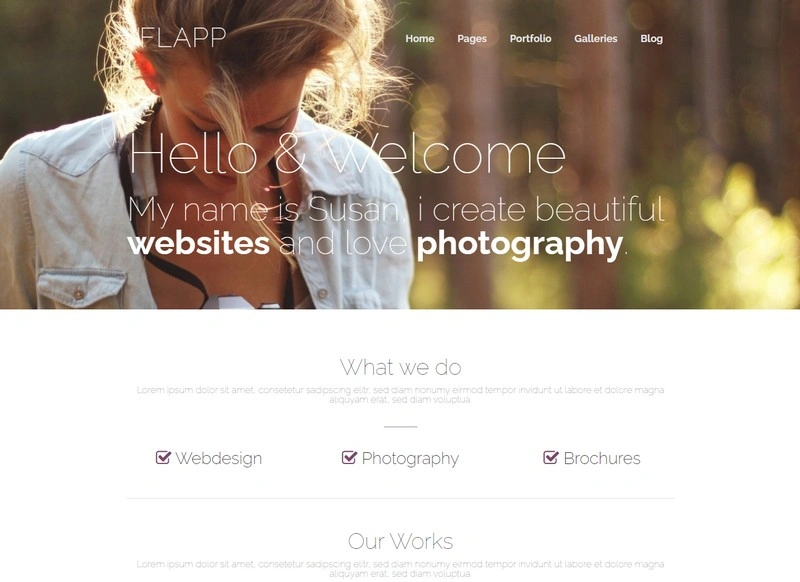 Flapp Photography PHP WP Theme