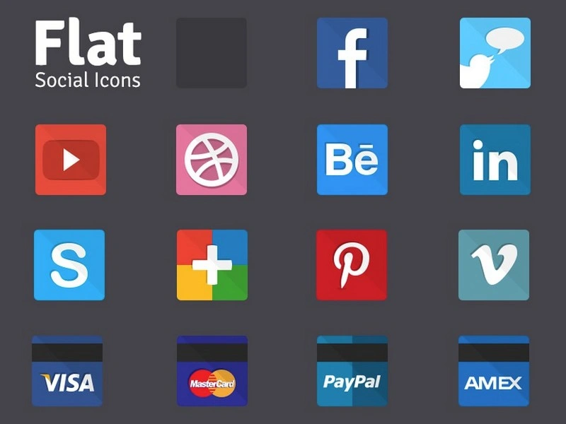 Flat Social Icons (Freebie)