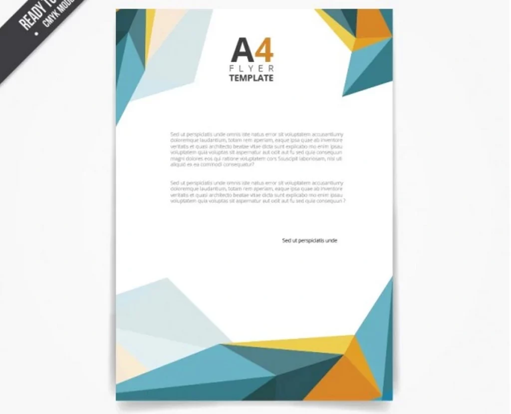 Flyer Template in Polygonal Style