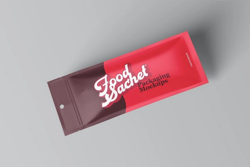 Food Sachet Packaging Mockups
