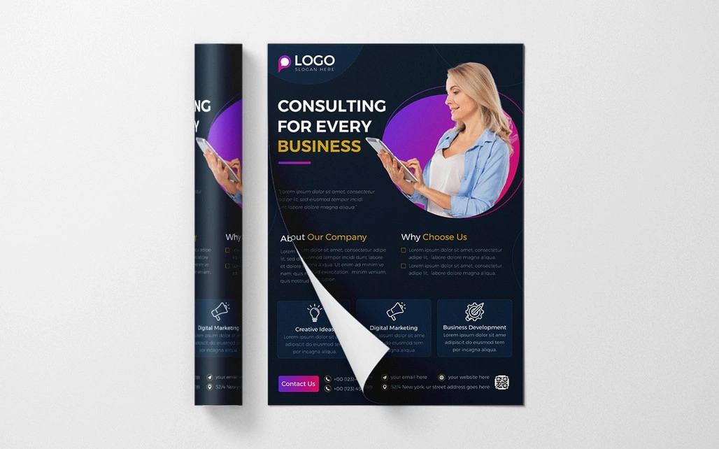 Free Business Consulting Flyer Template Design