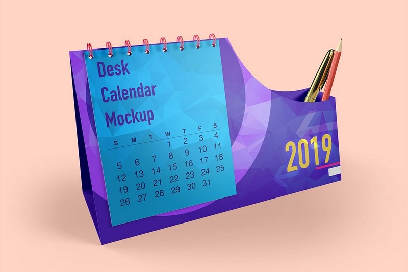 Free Calendar Desk Mockup Pack