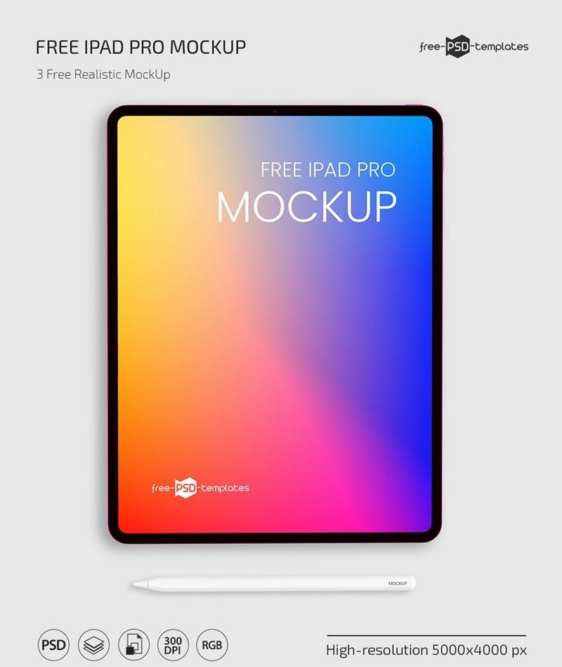 Free Ipad Pro Mockup Set