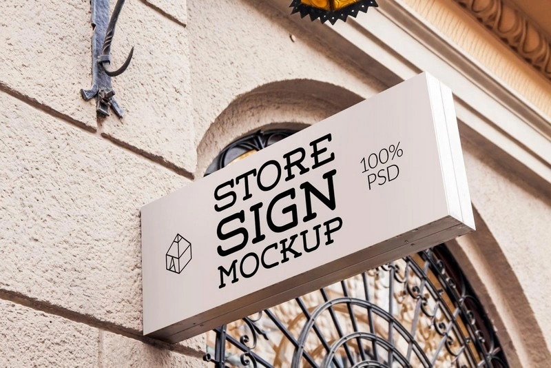 Free Store Sign Mock-up 3