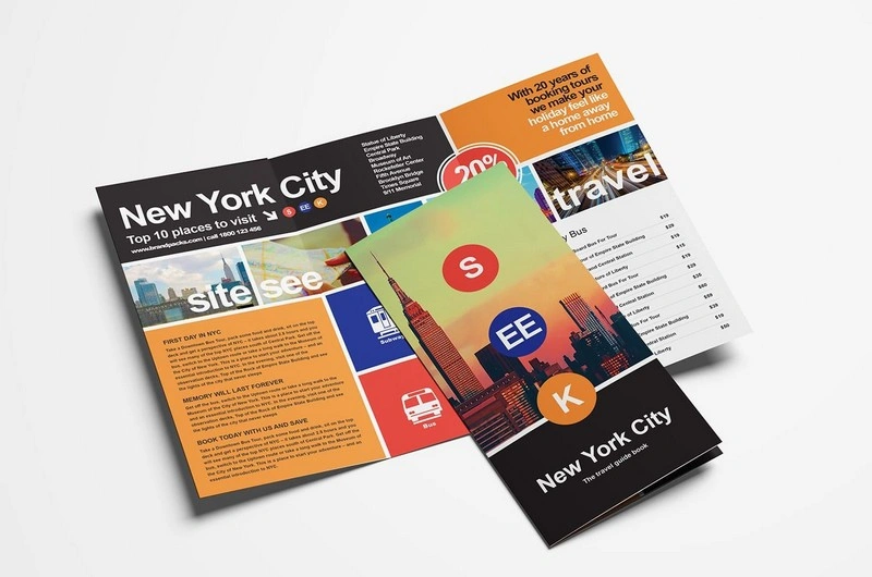 Free Travel Trifold Brochure Template
