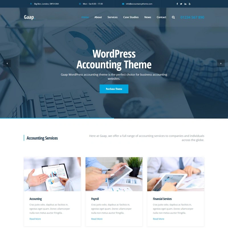 Gaap - WordPress Accounting Theme