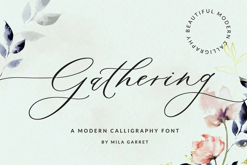 Gathering Calligraphy Wedding Script