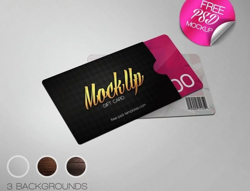 Gift Card Voucher Mock-UP in PSD