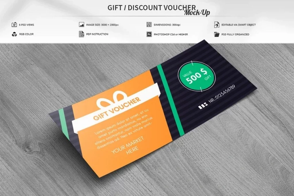 Gift Discount Voucher Mock-Up