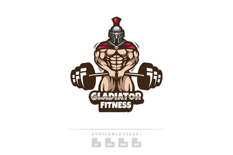 Gladiator Fitness Logo Mascot