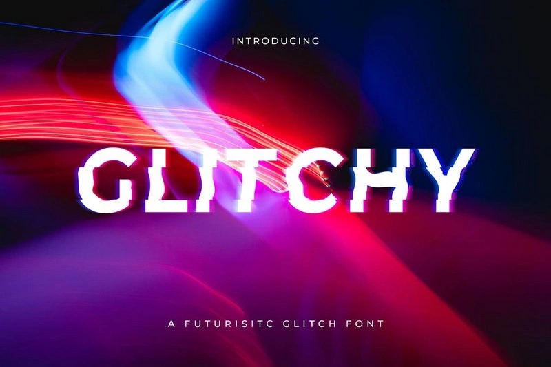 Glitchy - A digital Glitch Font