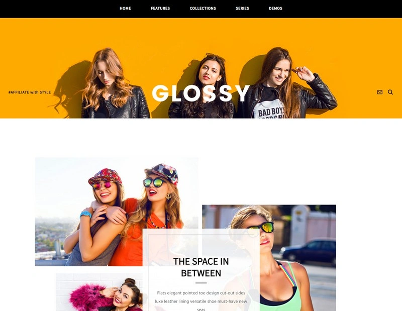 Glossy - Fashion Blog Theme for Stylish Affiliation
