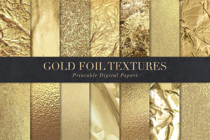 Gold Foil Glitter Christmas Textures