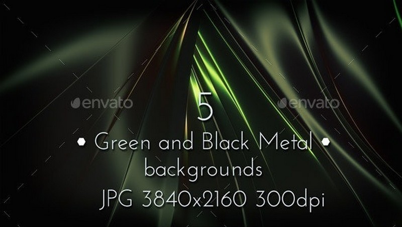 Green and Black Metallic Background