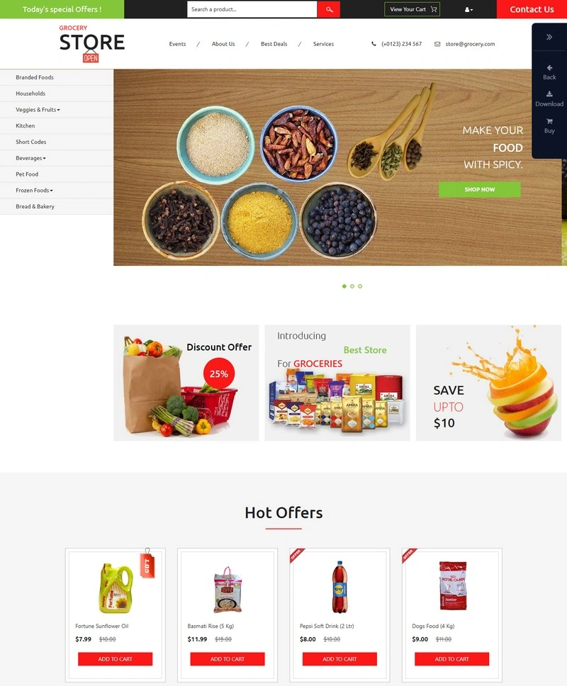 Grocery Store – Ecommerce Category Flat Bootstrap Responsive Website Template